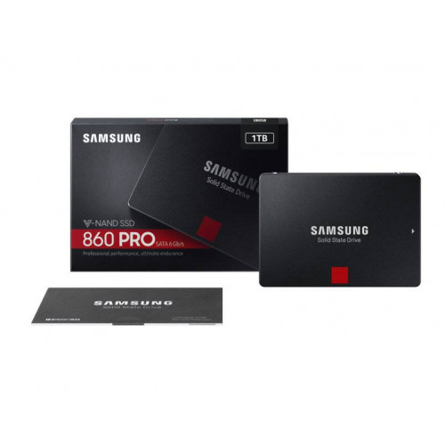 Твердотельный диск 1TB Samsung 860 PRO, V-NAND, 2.5", SATA III, [R/W - 530/560 MB/s]